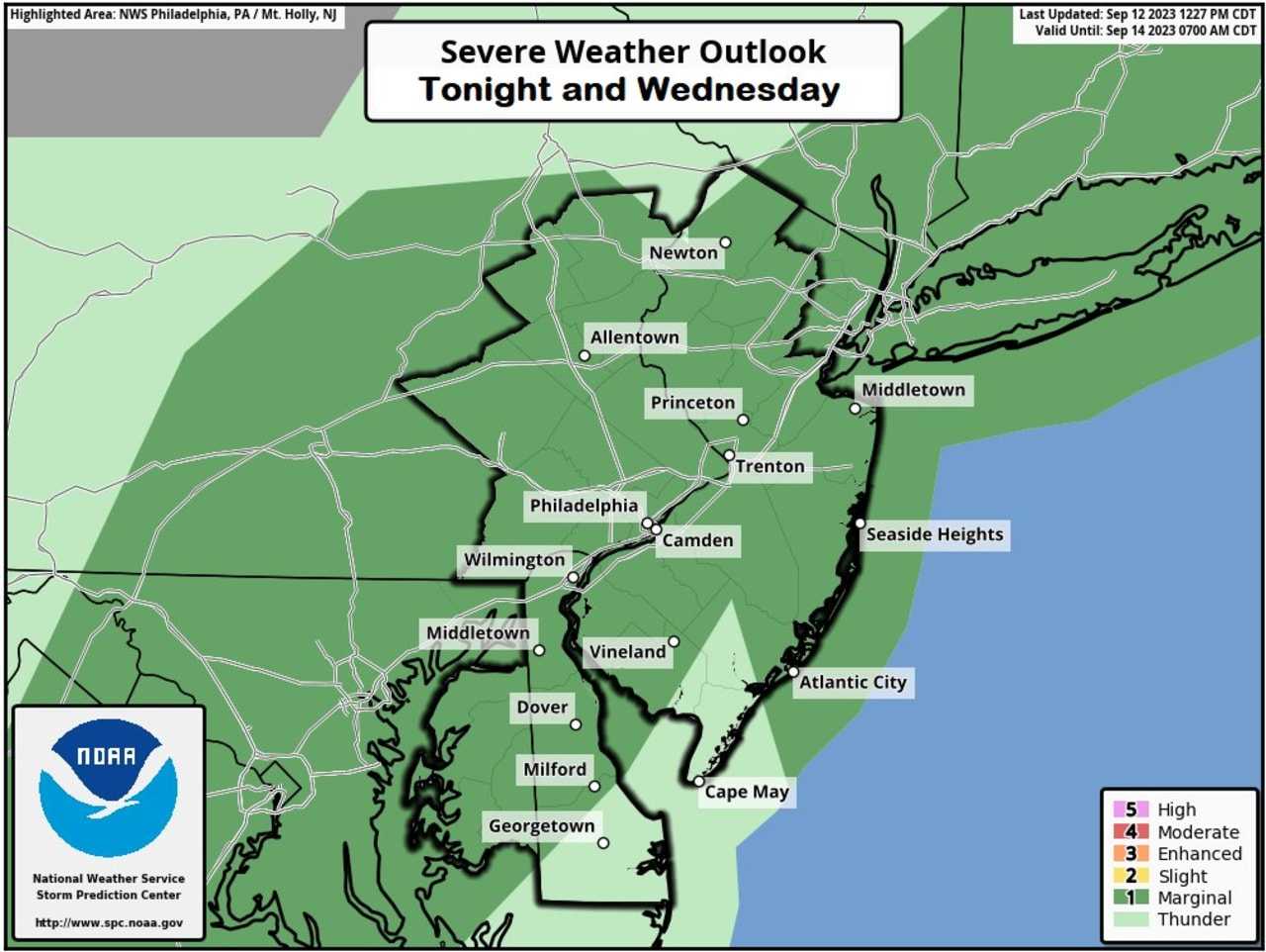 Tornado Possible, Flood Watch Issued Across 18 NJ Counties As Thunderstorms Loom
