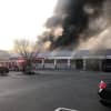 The Ferndale Shopping Center on the day of the fire