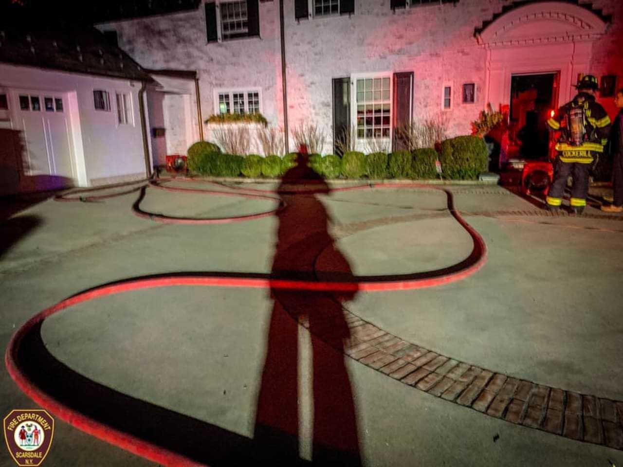 Firefighters worked quickly to knock down a fire on South Church Lane in Scarsdale early on Sunday morning.