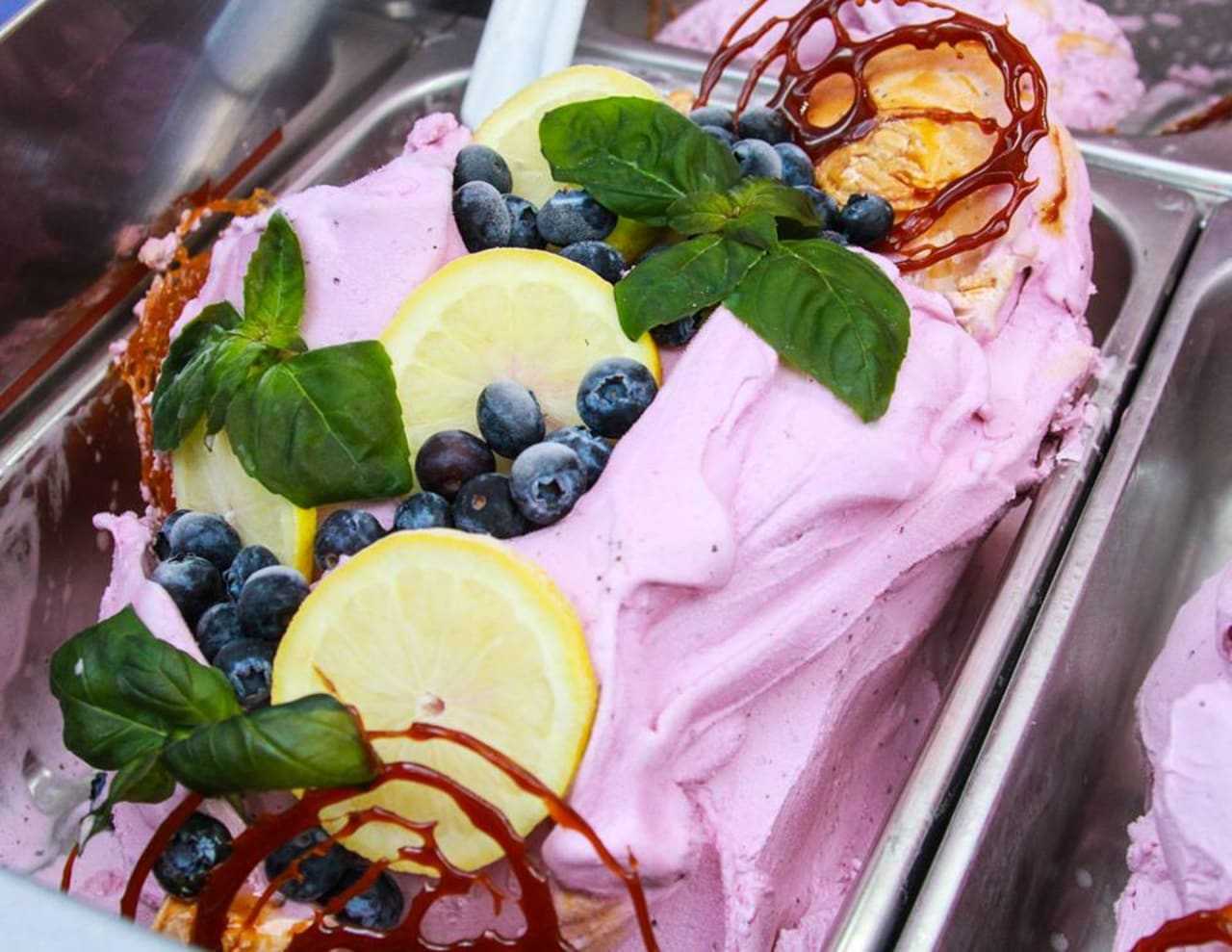 Blueberry Basil gelato