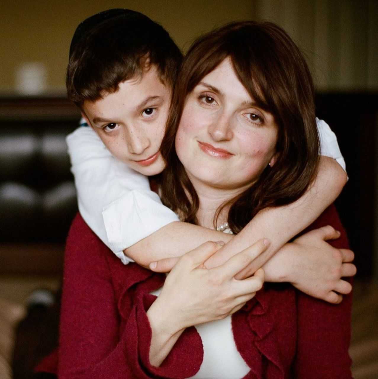 Miriam Dubinsky and one of her sons.