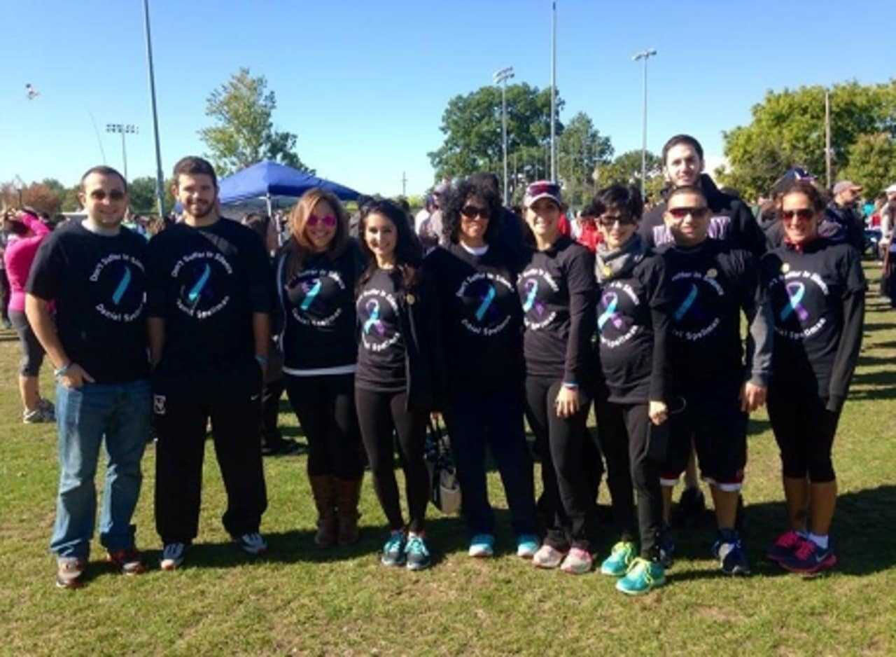 One of the many teams that participated in the 2014 "Out of Darkness" walk sponsored by the American Foundation for Suicide Prevention.