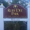 The signage at Ruby Dee Park at the Library Green in New Rochelle.