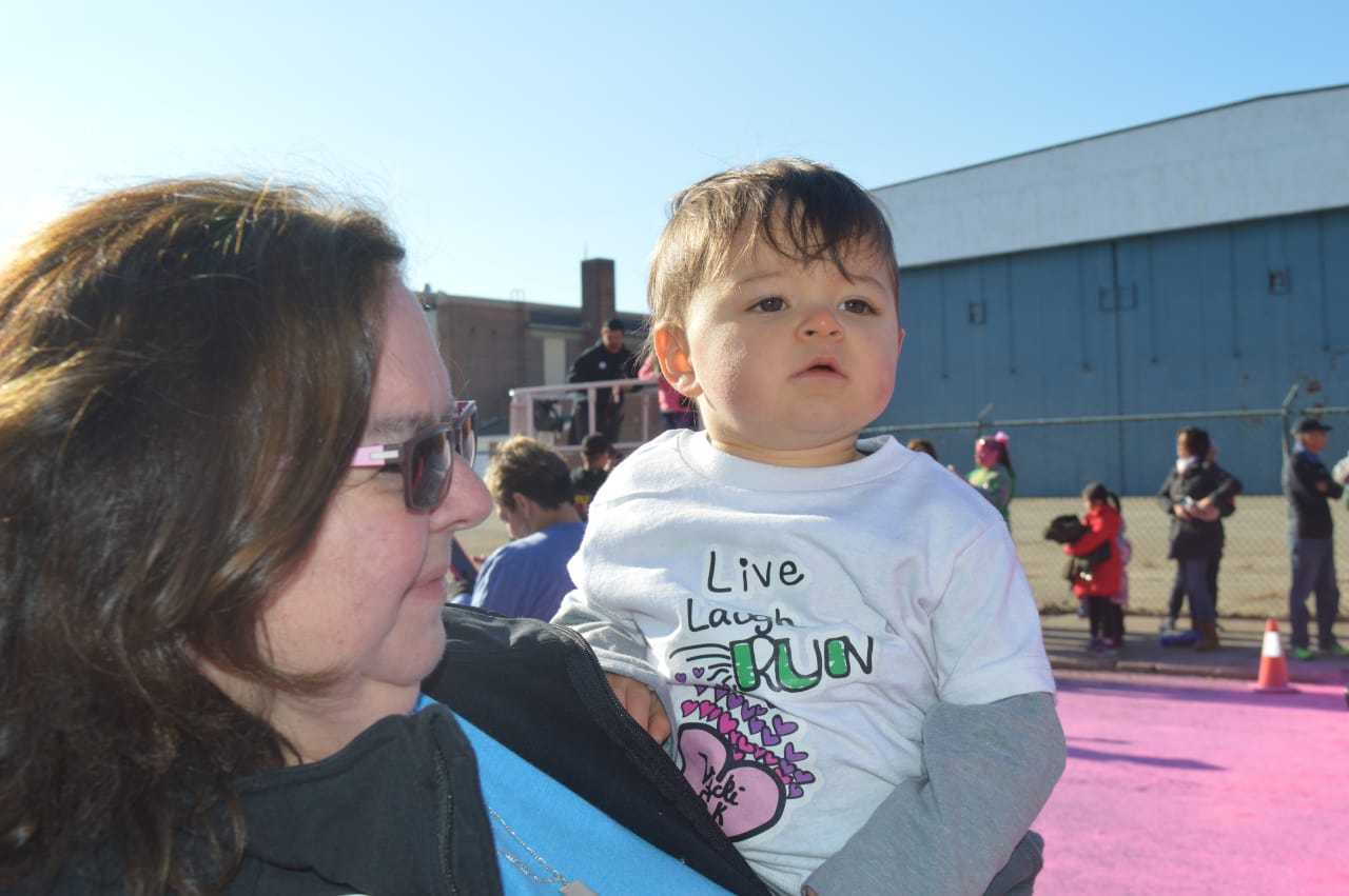 Vicki Soto's mom, Donna Soto of Stratford, holds her 17-month-old grandson Kyllian Soto Parisi, son of her daughter Carlee Soto Parisi. Kyllian's dad, Brent Parisi, is a Marine now stationed in Italy.