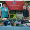 Judy Harvey and friend Emily share the popularity of Touch of Hope pottery, which has won many prizes in craft fairs.