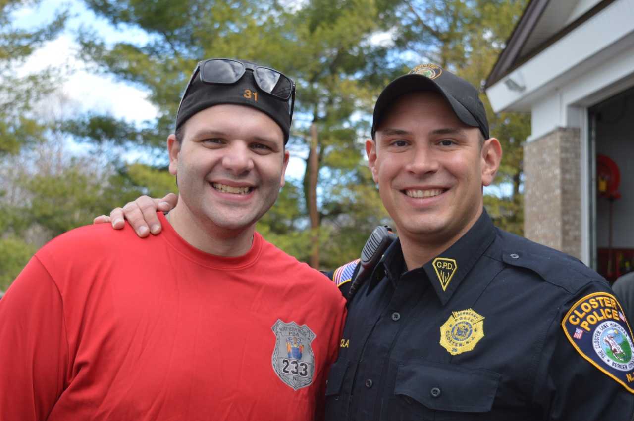 Closter Police Officer Justin Krapels, left, and Sgt. James Buccola