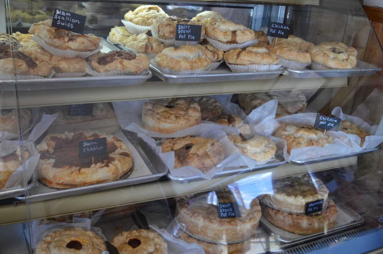 Pies are on display at Shannon's Eyes On The Pies in West Milford.