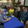 Guests at the Plumb Memorial Library on Sunday.