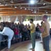 Michael McElroy and the Broadway Inspirational Voices, featuring Tony Award-winning performers and renowned dancer Matthew Rushing, draw large crowds to the sanctuary all afternoon at Community Day at Grace Farms in New Canaan.