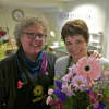 Owner Judy Grabarz (left) and an employee work on an arrangement at Newtown Florist.