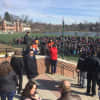 Students in New Rochelle during the walkout.