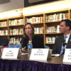 New Rochelle Mayor Noam Bramson and Dr. Clair Kramer Mills, assistant vice president of the Federal Reserve Bank of New York, were among local leaders on the forum's panel.