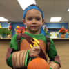 Peter Iodaci, 5, finds a hidden pumpkin. 