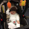 Gabriella Behrens, 2 months, takes a nap in her Princess Leia costume.
