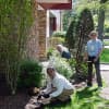 The Garden Club of Bergenfield brightened up the outside of the library on Wednesday.
