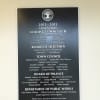 A plaque honoring the third building committee is featured in the new town hall.