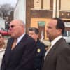 Bridgeport Police Captain A.J. Perez and Mayor Joseph P. Ganim announce enhanced traffic enforcement in the wake of three pedestrian fatalities in less than two months.