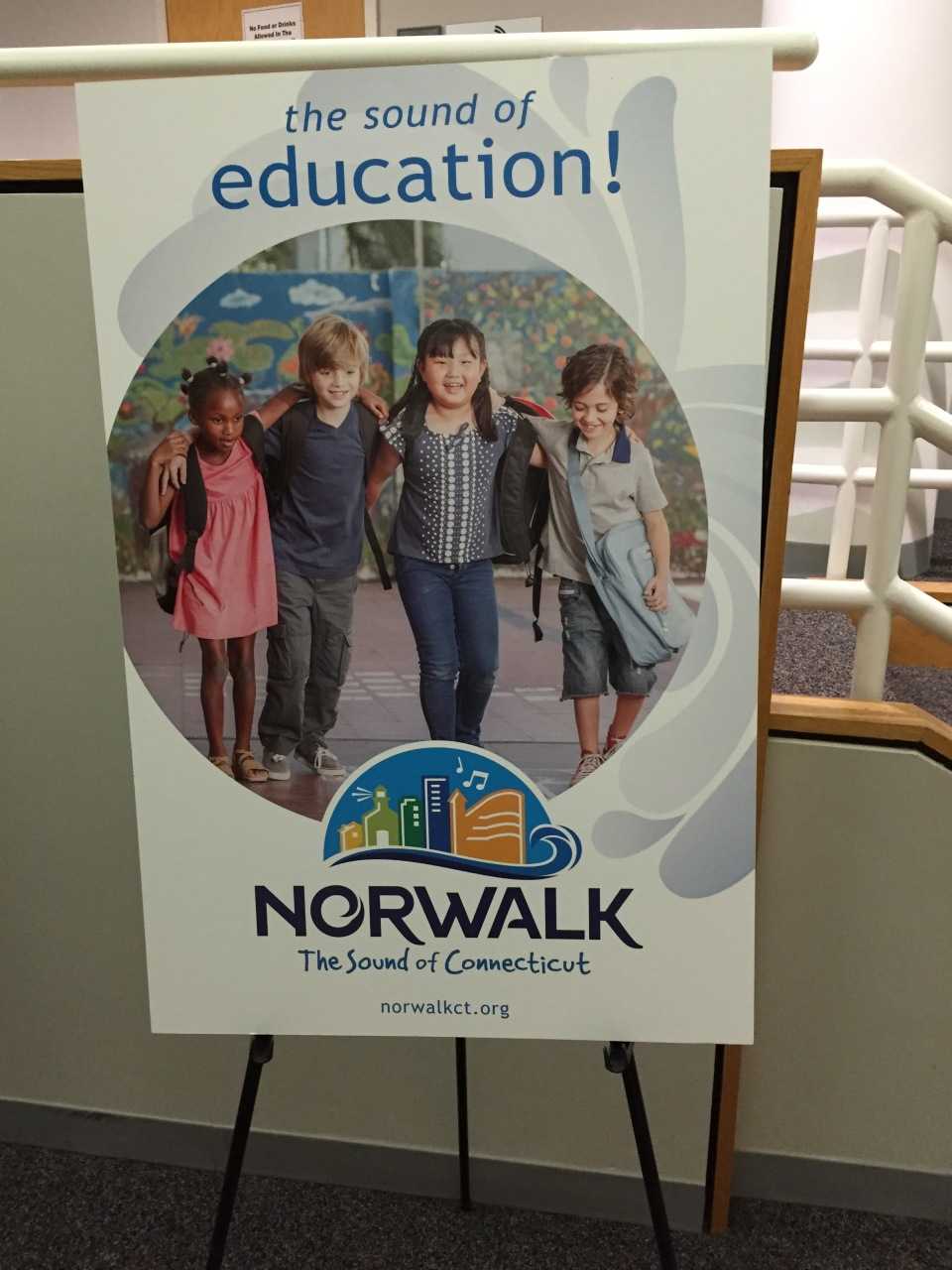 Norwalk Mayor Harry Rilling unveiled Norwalk's new "The Sound of Connecticut" branding at city hall Thursday morning.