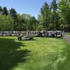 A bevy of golf carts prepare to take golfers to their tees at SilverSource's annual golf outing Monday.