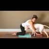 Aline Marie of The Newtown Yoga Center with her dog, Truth.