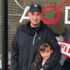 Hasbrouck Heights coach John Valenti and his daughter Gianna say good bye to Overdrive Training in Wood-Ridge.