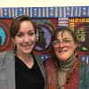 Kelly O'Donnell, left, the new board president of City Lights Gallery, and the gallery's director Suzanne Kachmar.