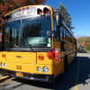 Katonah-Lewisboro school buses displayed red ribbons.