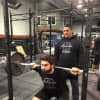 The Salerno brothers trained during their Thanksgiving break from the football team at Lebanon Valley College.