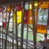 Tree theme of metal and glass inside the new Sandy Hook Elementary School