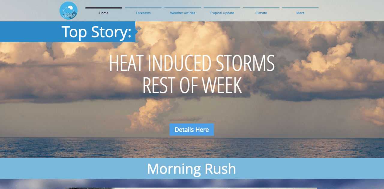 Wilton's Jackson Dill offers weather forecasts through his website, Jackson's Weather.