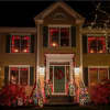 The couples Newtown home, all decorated for the Christmas season