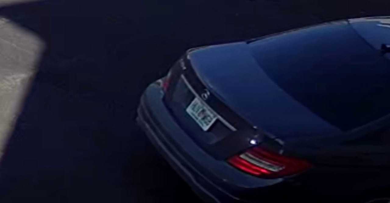 The New Canaan Police Department released surveillance photos of the suspect's car.