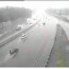 A look at conditions on southbound I-95 in Darien just after 9 a.m. Monday.