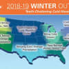 The winter outlook by the Farmers' Almanac.