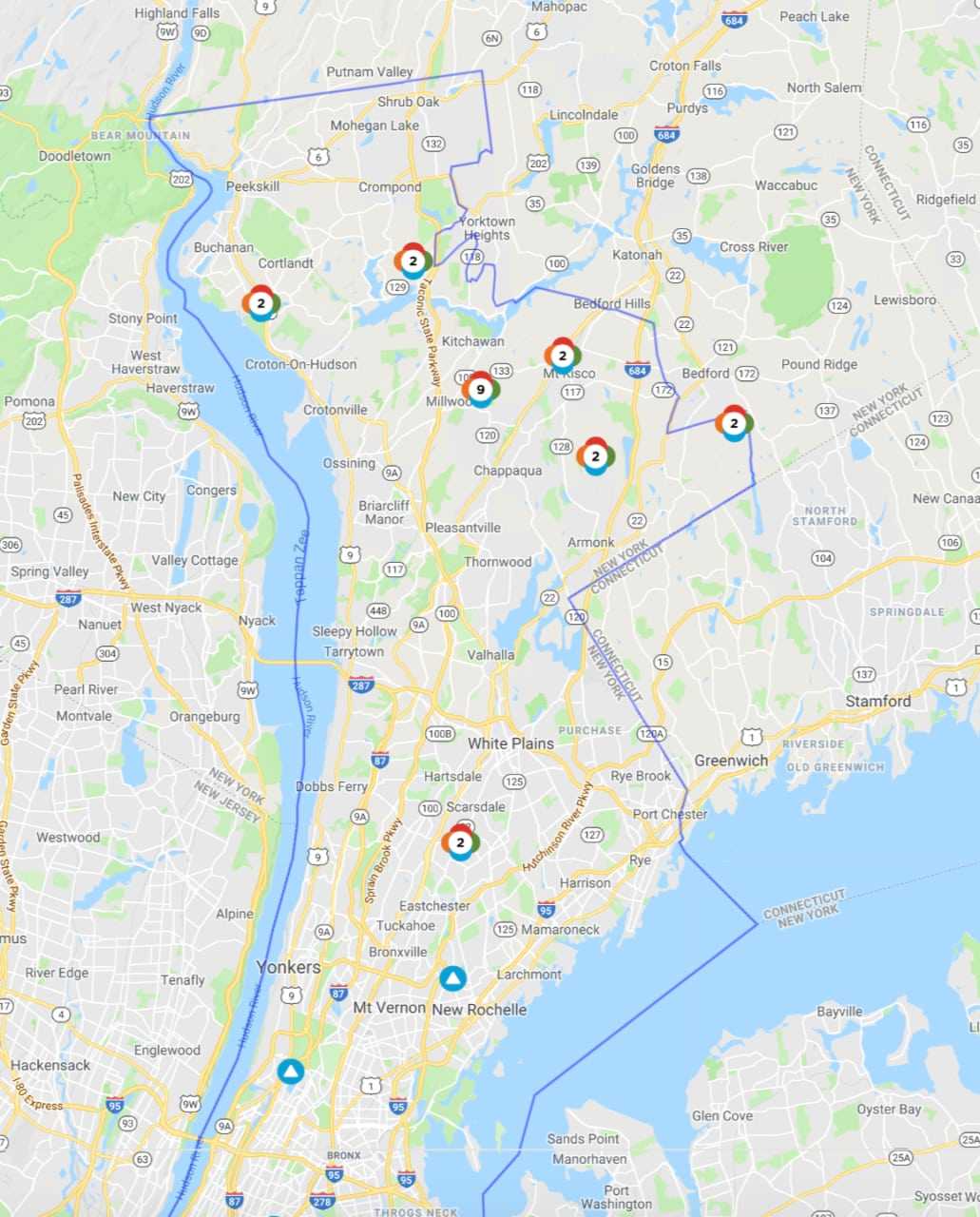 The Con Edison Outage Map on Oct. 3.