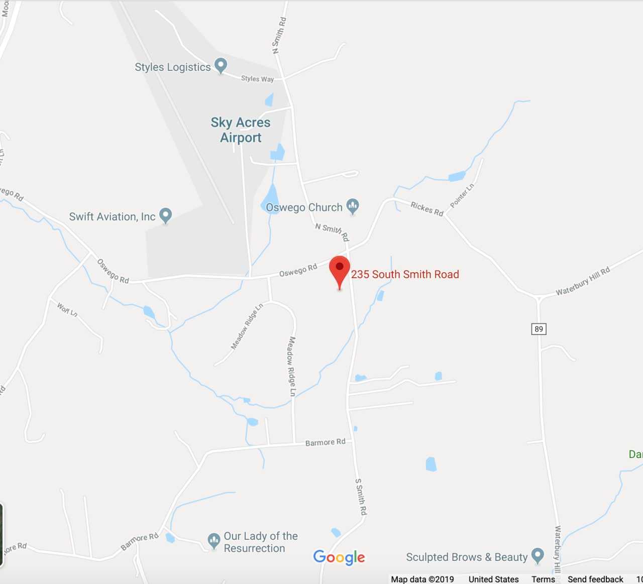 South Smith Road in Union Vale, just south of Sky Acres Airport and east of the Taconic State Parkway.