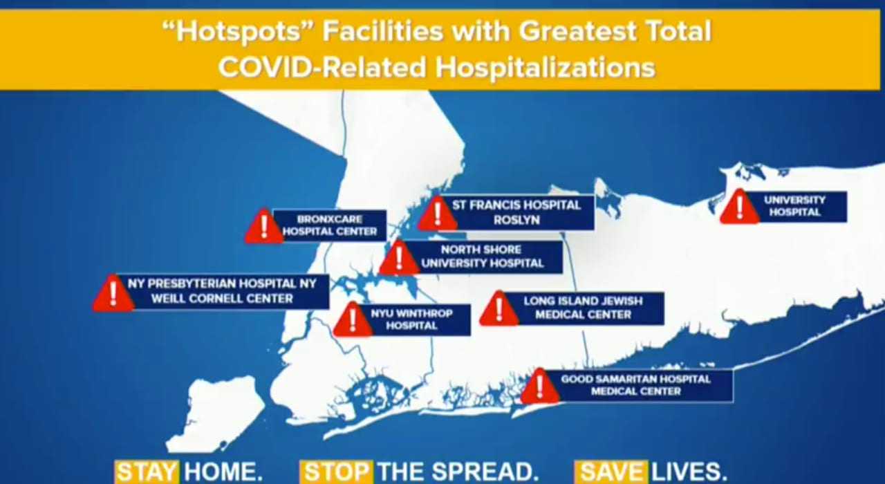 The latest COVID-19 stats in New York as of Friday, April 3.