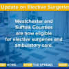 Westchester and Suffolk counties are now cleared to resume elective surgeries.