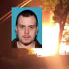 Jonathan Davies, 26, was arrested following an investigation into the early-morning Wednesday blaze, authorities said Thursday.