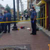 Another angle of the scene of a fatal stabbing -- taped off by Lakewood police on Monday. (Courtesy/ The Lakewood Scoop)