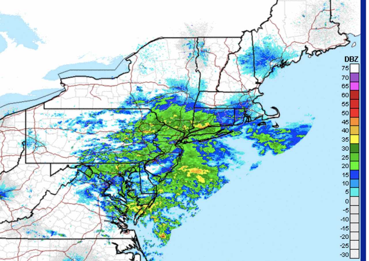 A look at the remnants of Hurricane Delta, now Tropical Depression, moving through the region on Monday morning, Oct. 12.