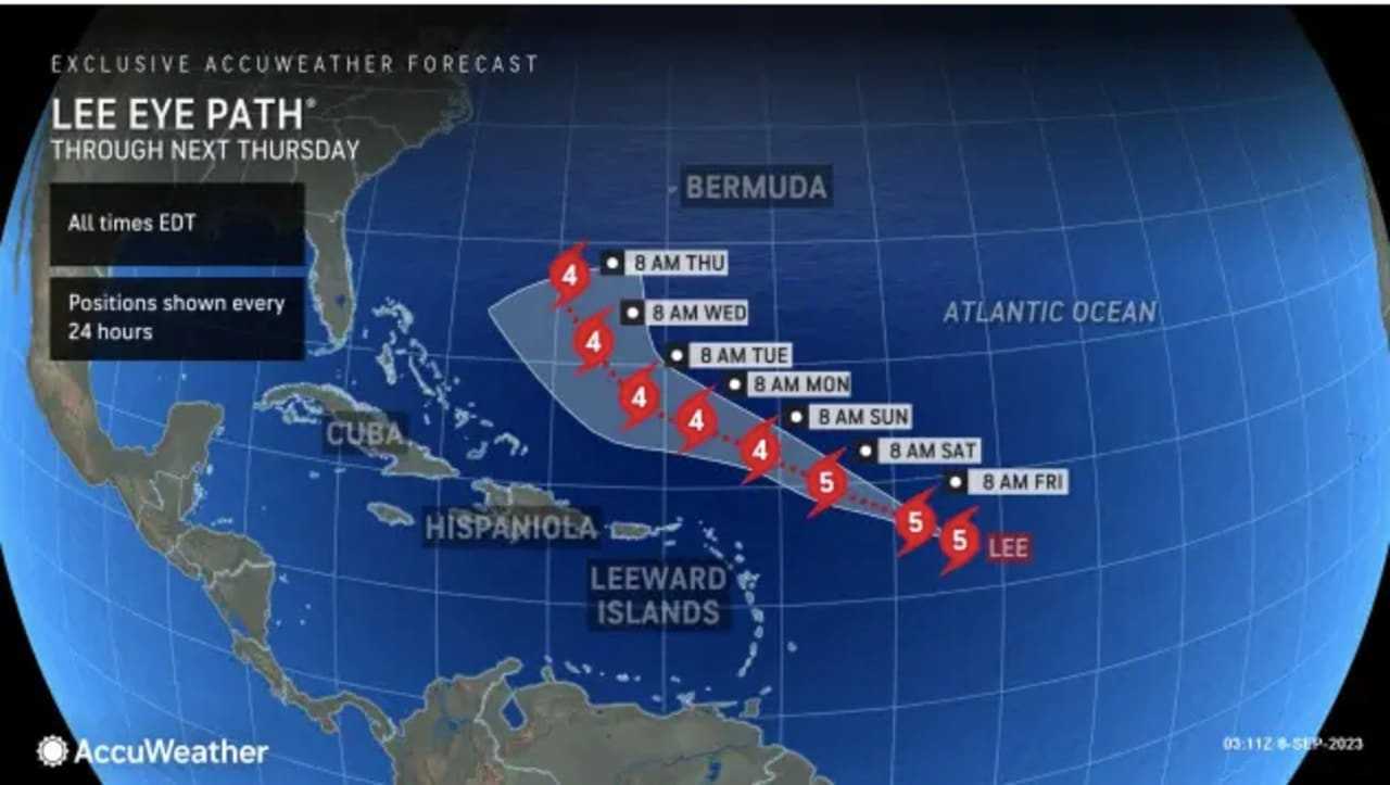 Lee Rapidly Intensifies Into Category 5 Hurricane: New Long-Range Models Take It Near Northeast