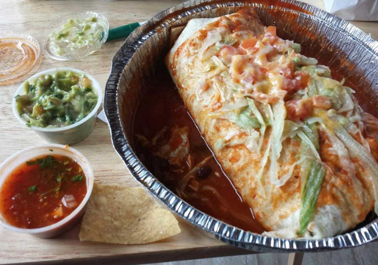 Chicken burrito from Moctezuma's in Springfield