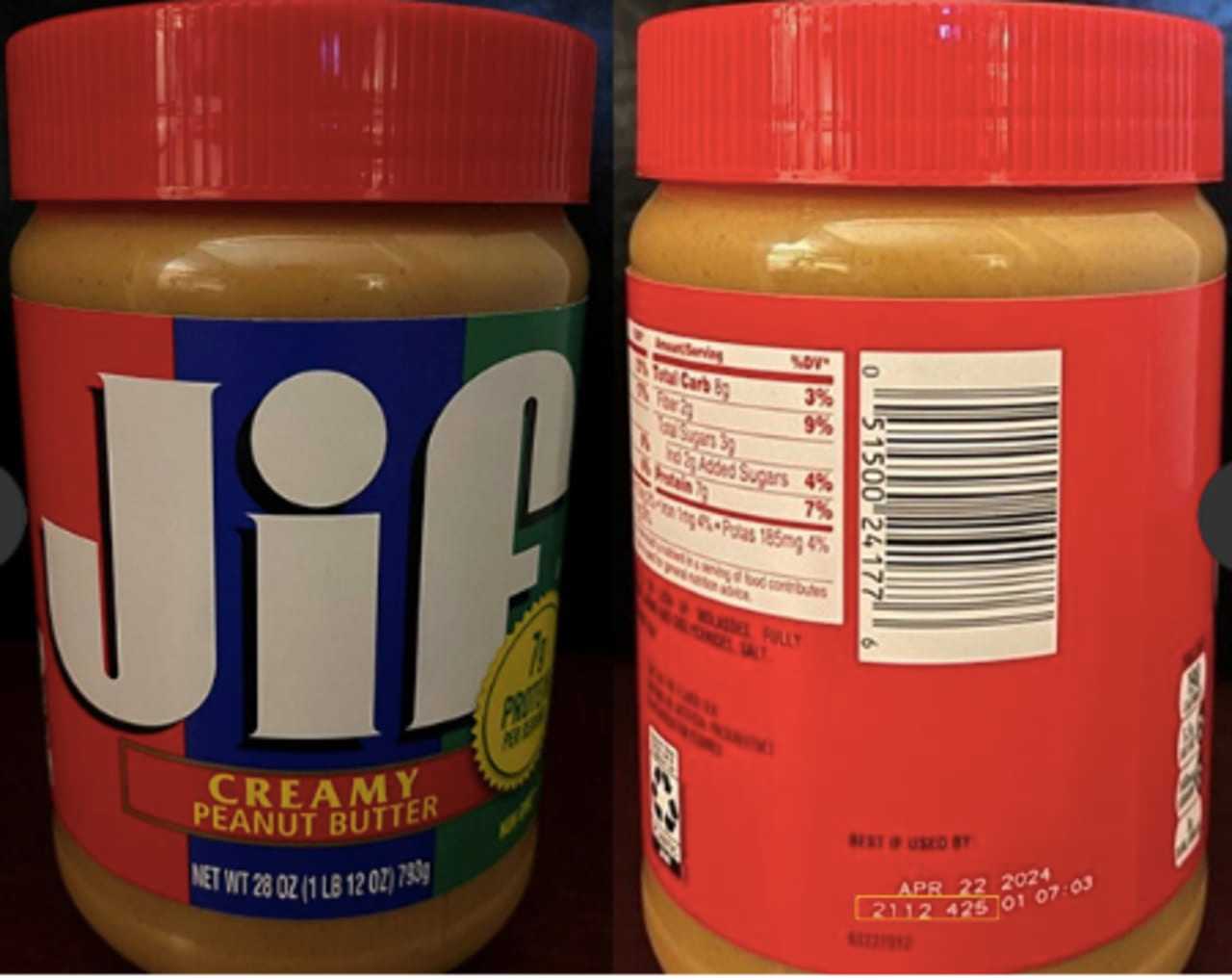 The recalled Jif brand peanut butter.