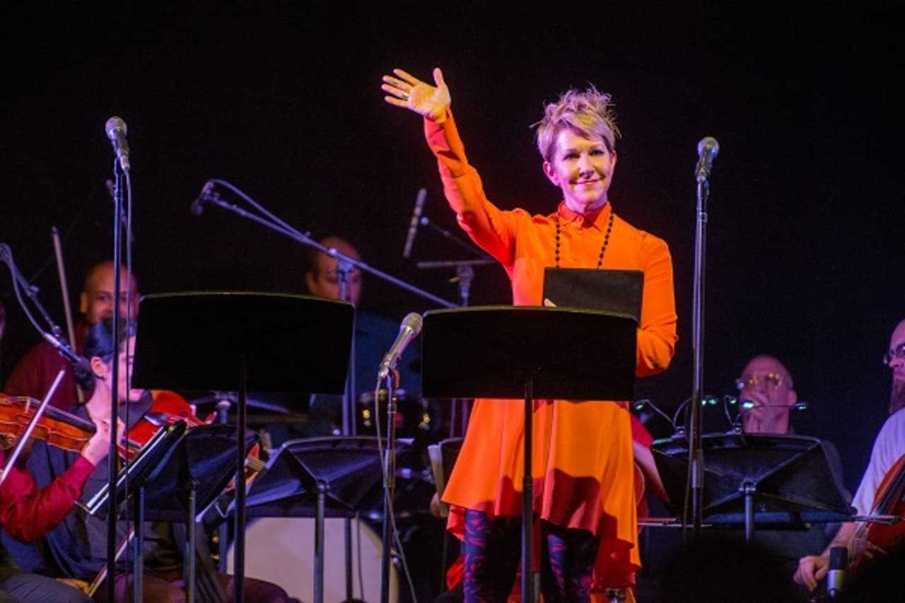 Mezzo soprano Joyce DiDonato, a guest artist with Carnegie Hall's outreach program, MusicalConnections, performs inmates' works at Sing Sing Correctional Facility in Ossining.