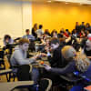 Students wait for their turn in the debate tournament hosted recently by Bard College in Annandale-on-Hudson.