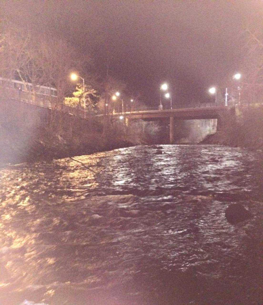 The car went into the Norwalk River near this bridge.