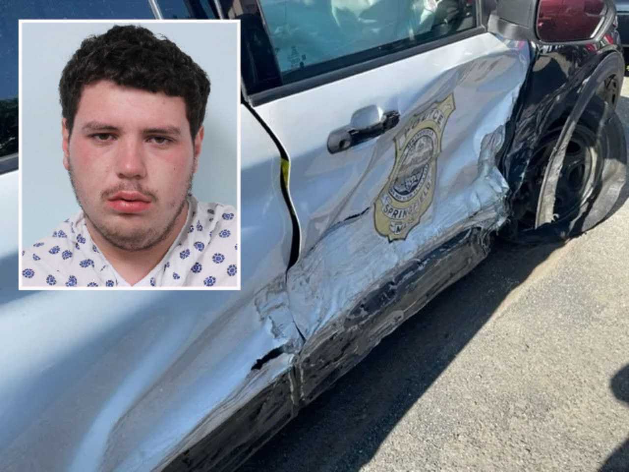 'Here We Go Again': Teen Hits Officer, 2 Cruisers With Stolen Car In Springfield, Police Say