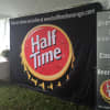 Signage at the Harbor Island International Beer Festival in Mamaroneck.