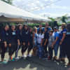 College of New Rochelle students, along with college President Judith Huntington and Pastor Clara Rivera helped distribute the supplies.
